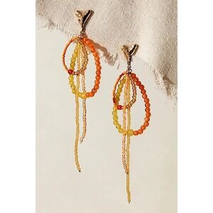 Free People Reese Dangle Earrings Tangerine NWT MSRP $48
